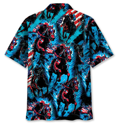 American Jockey Horse Racing Hawaiian Shirt, Funny Hawaiian Shirt, Usa Hawaiian Shirt, Vintage Hawaiian Shirts
