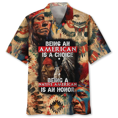 American Native Proud Hawaiian Shirt, Funny Hawaiian Shirt, Usa Hawaiian Shirt, Vintage Hawaiian Shirts