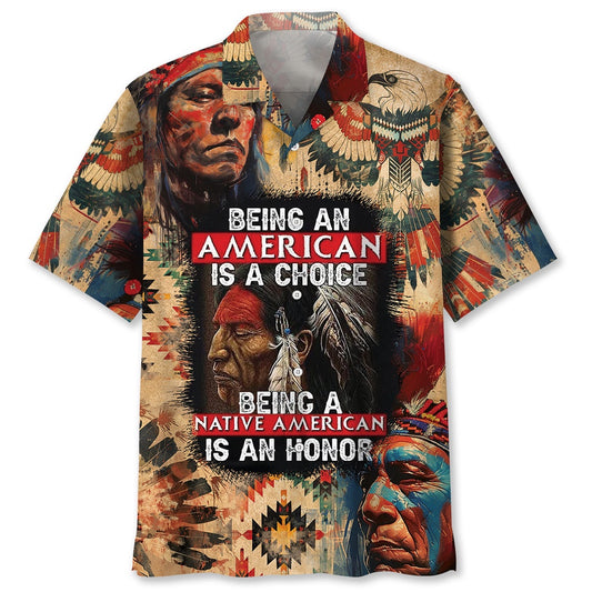 American Native Proud Hawaiian Shirt, Funny Hawaiian Shirt, Usa Hawaiian Shirt, Vintage Hawaiian Shirts