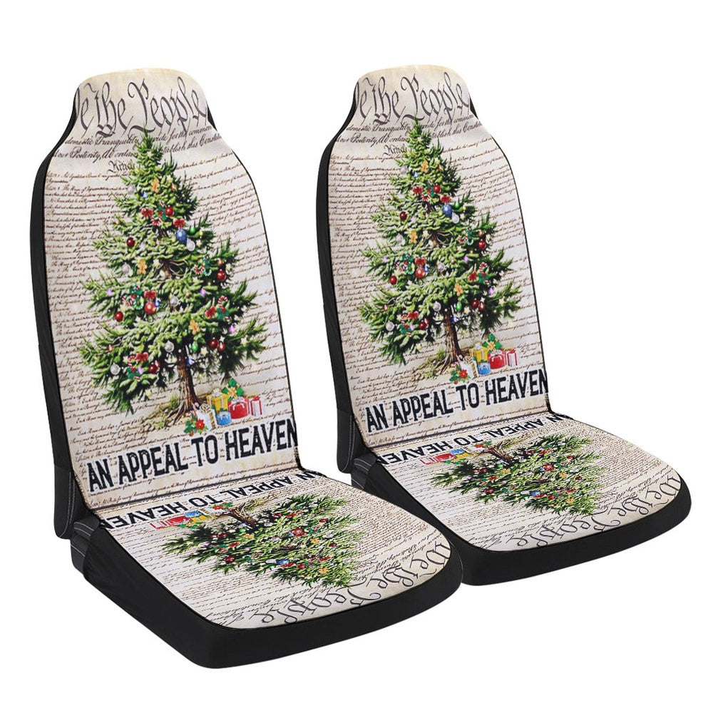 An Appeal To Heaven Christmas Pine Tree Cars Seat Cover, Christmas Car Seat Covers, Car Decor Gift