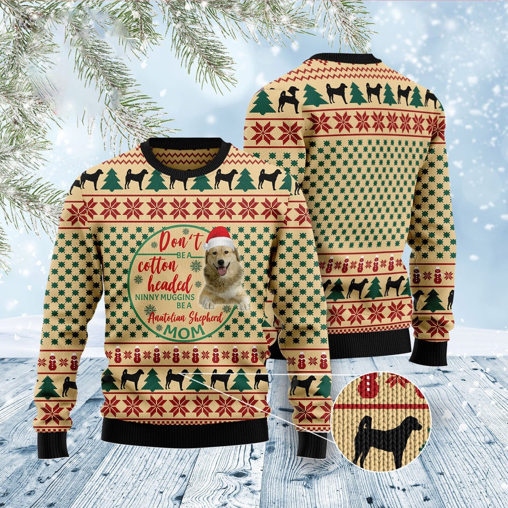 Anatolian Shepherd Mom Ugly Christmas Sweater, Funny Xmas Sweater, Sweater Xmas
