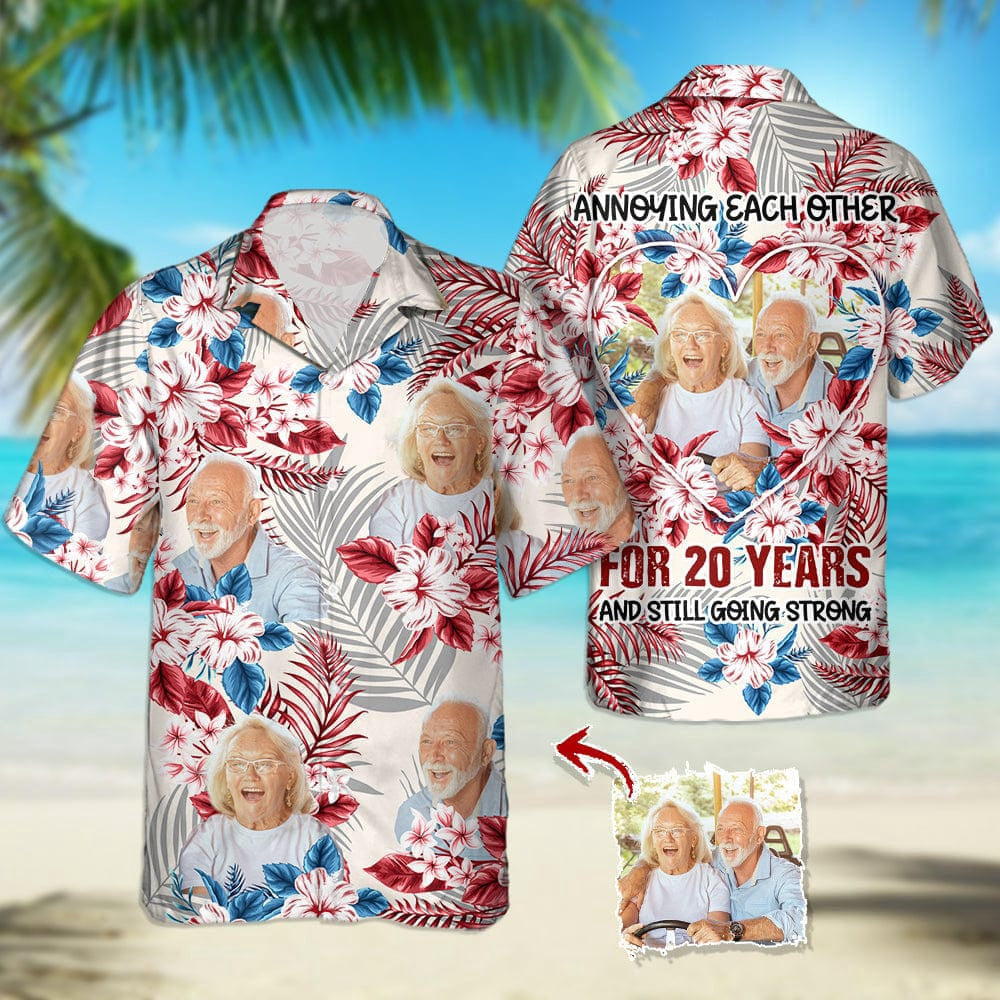 Annoying Each Other Still Going Strong Hawaiian Shirt, Custom Hawaiian Shirts With Face