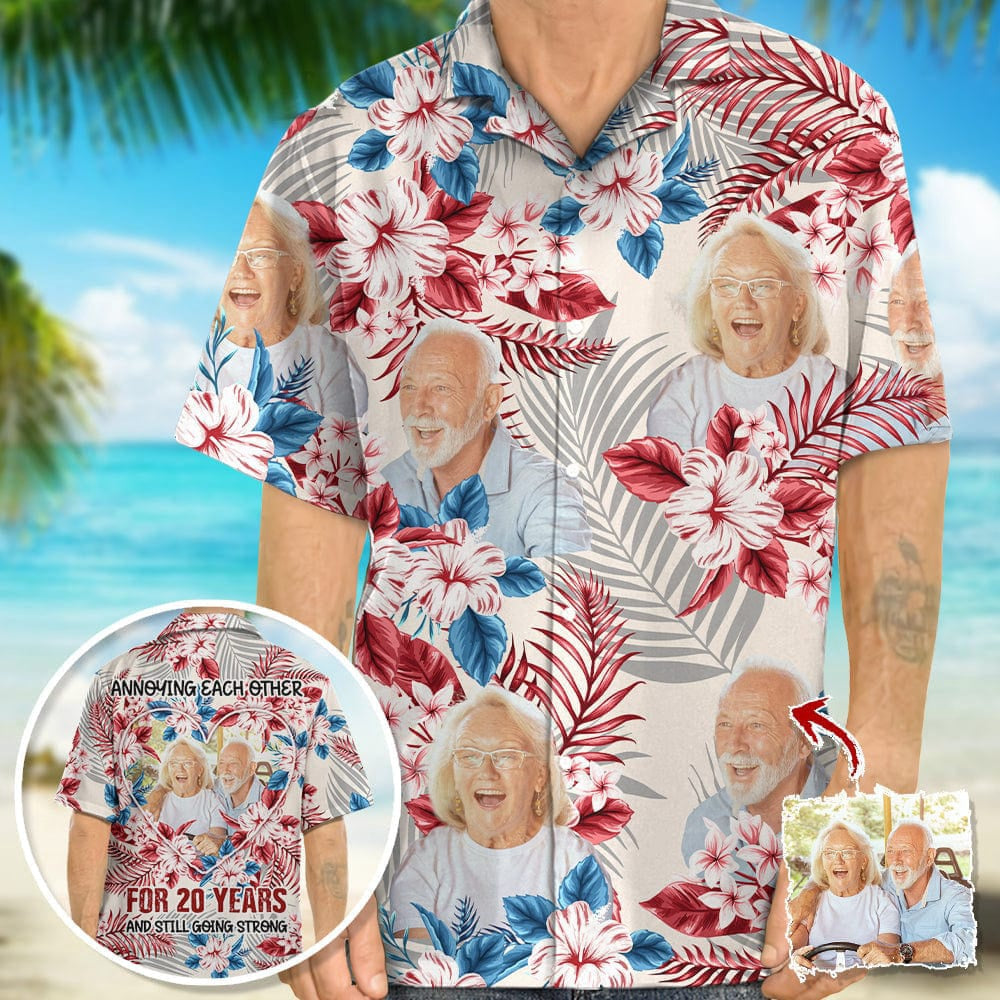 Annoying Each Other Still Going Strong Hawaiian Shirt, Custom Hawaiian Shirts With Face