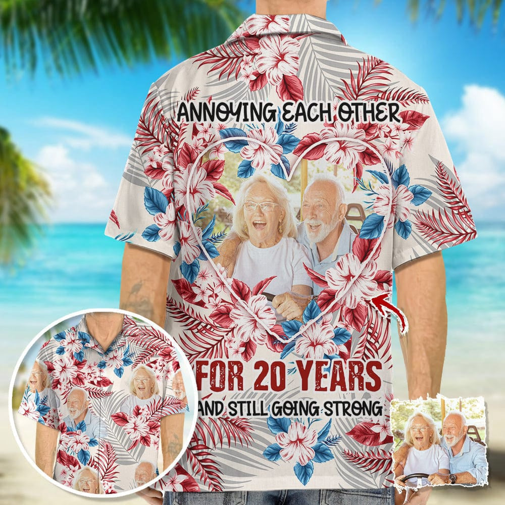 Annoying Each Other Still Going Strong Hawaiian Shirt, Custom Hawaiian Shirts With Face
