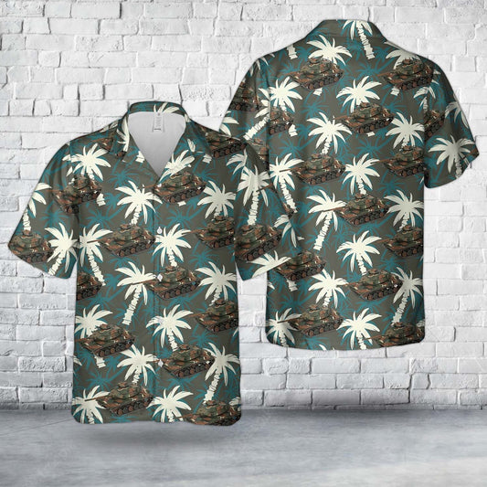 Army Hawaiian Shirt, M60A3 Patton Tank 5Th Infantry Division Us Army Reforger Germany 1985 Hawaiian Shirt, Military Aloha Shirts