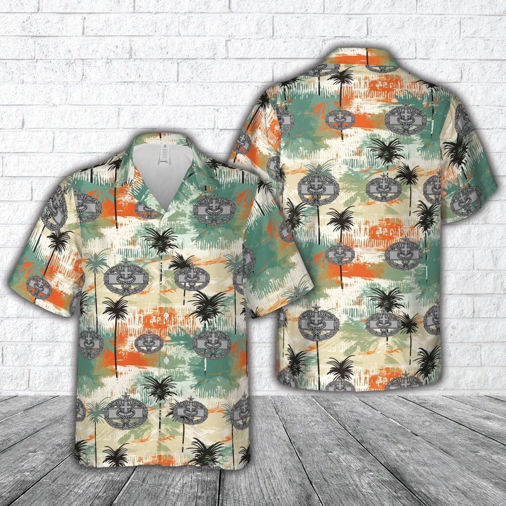 Army Hawaiian Shirt, US Army Combat Medical Badge (2nd Award) Hawaiian Shirt, Veteran Hawaiian Shirts