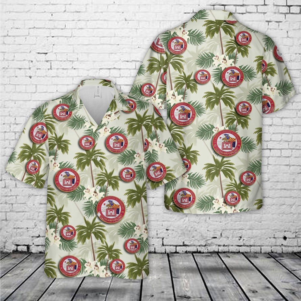 Army Hawaiian Shirt, US Army Corps Of Engineers Los Angeles District Hawaiian Shirt, Veteran Hawaiian Shirts