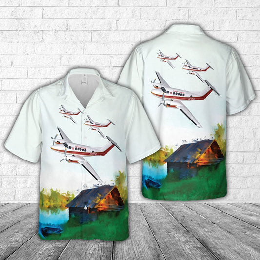 Army Hawaiian Shirt, US Army Corps of Engineers Beechcraft 200 Hawaiian Shirt, Veteran Hawaiian Shirts