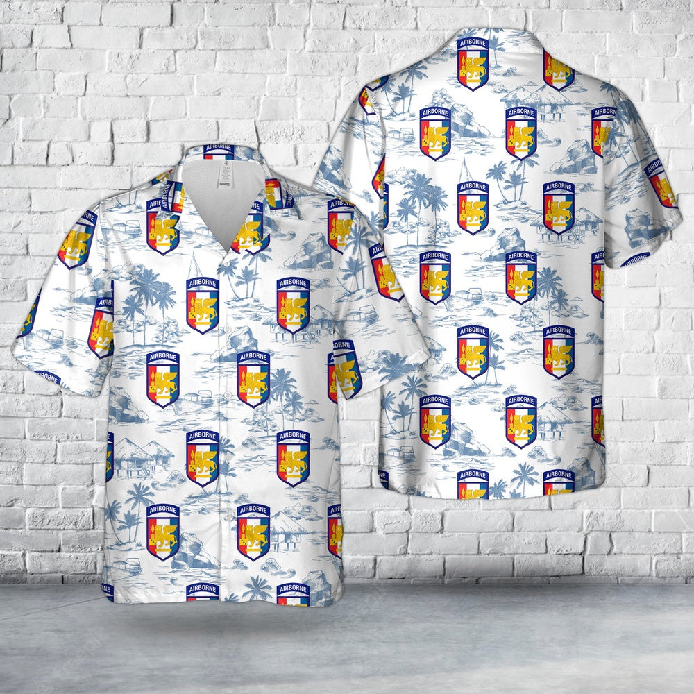 Army Hawaiian Shirt, US Army D Battery, 1-509th ABCT Southern European Task Force (SETAF) Hawaiian Shirt, Veteran Hawaiian Shirts