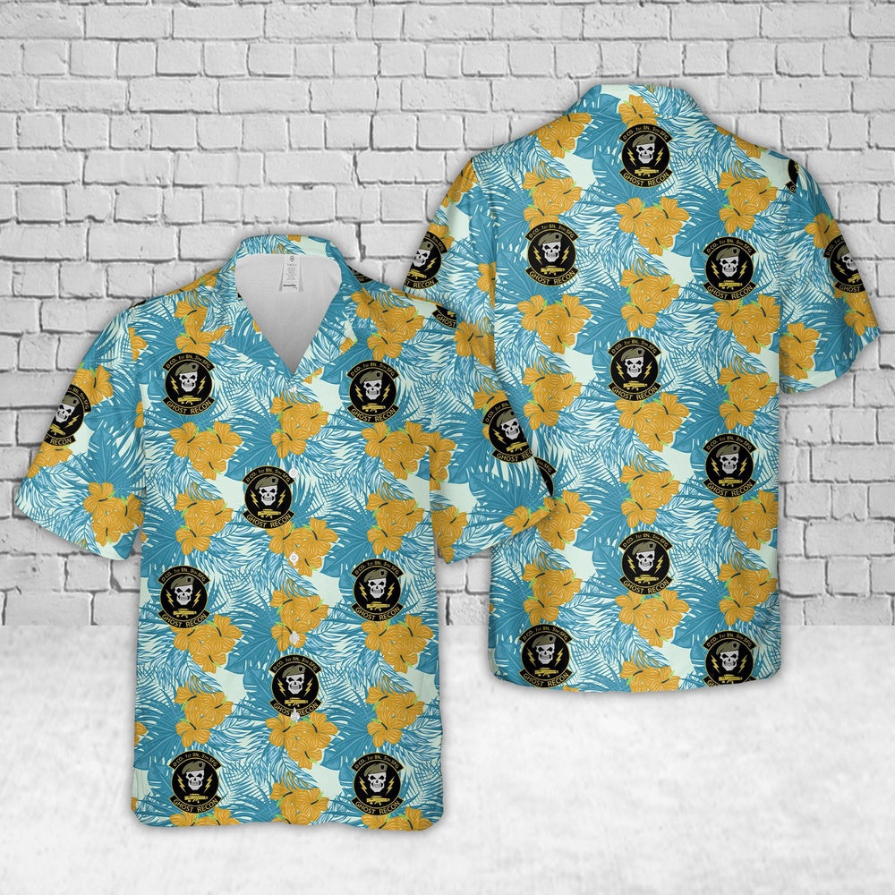Army Hawaiian Shirt, US Army D Co 1st Battalion 5th Special Forces Group (5th SFG)(A) (Ghost Recon) Hawaiian Shirt, Veteran Hawaiian Shirts