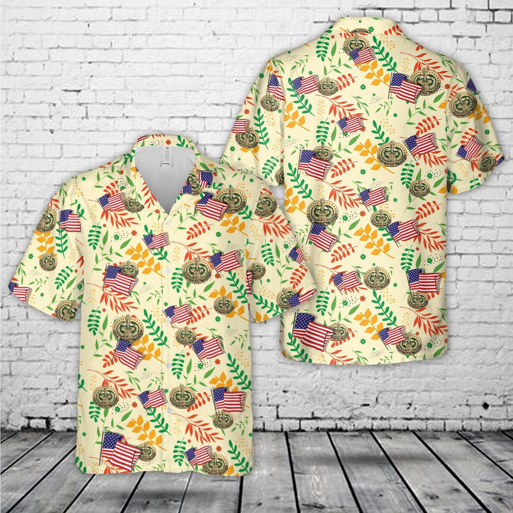 Army Hawaiian Shirt, US Army Drill Sergeant Identification Badge Hawaiian Shirt, Veteran Hawaiian Shirts