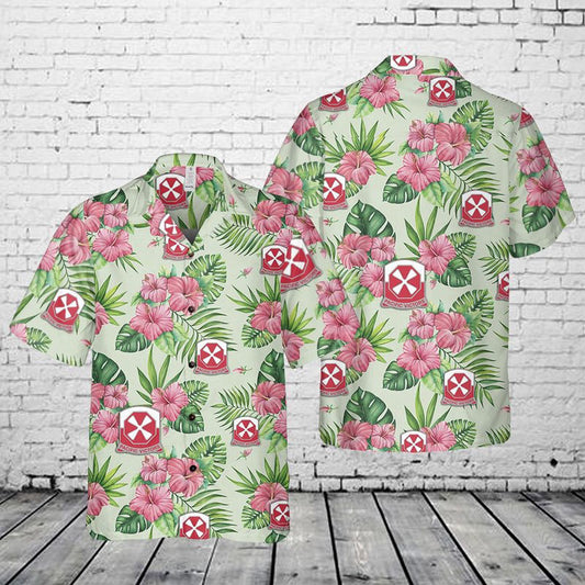 Army Hawaiian Shirt, US Army Eighth Army 8th Army Band Regular Fit Hawaiian Shirt, Veteran Hawaiian Shirts