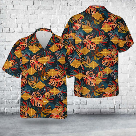 Army Hawaiian Shirt, US Army Finance Corps Branch Insignia Hawaiian Shirt, Veteran Hawaiian Shirts