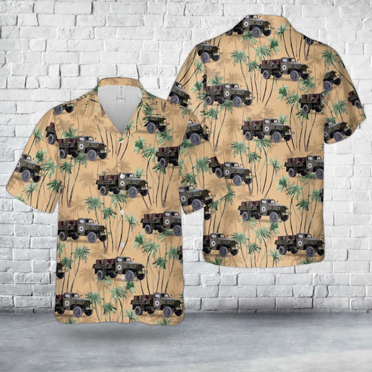 Army Hawaiian Shirt, US Army G7107 4x4 1,5T Cargo Truck WW2 Hawaiian Shirt, Veteran Hawaiian Shirts
