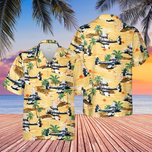 Army Hawaiian Shirt, US Army Grumman OV-1 Mohawk Hawaiian Shirt, Veteran Hawaiian Shirts