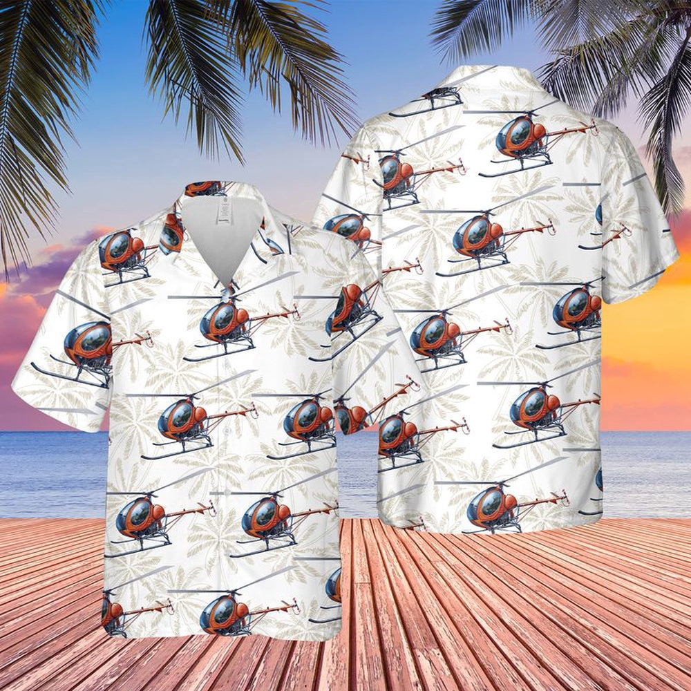 Army Hawaiian Shirt, US Army Hughes TH-55A Osage Hawaiian Shirt, Veteran Hawaiian Shirts