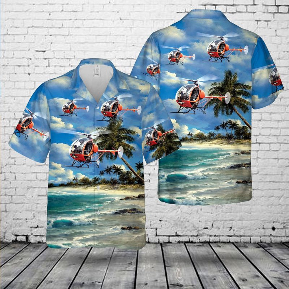 Army Hawaiian Shirt, US Army Hughes TH55 Osage Hawaiian Shirt, Veteran Hawaiian Shirts