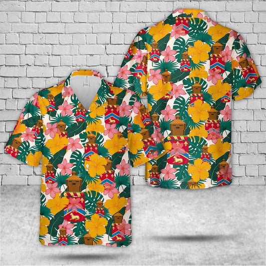 Army Hawaiian Shirt, US Army Illinois Army National Guard 123rd Field Artillery Regiment Hawaiian Shirt, Veteran Hawaiian Shirts