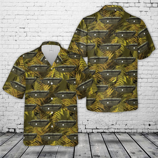 Army Hawaiian Shirt, US Army LVT-4 in 1944 Hawaiian Shirt, Veteran Hawaiian Shirts
