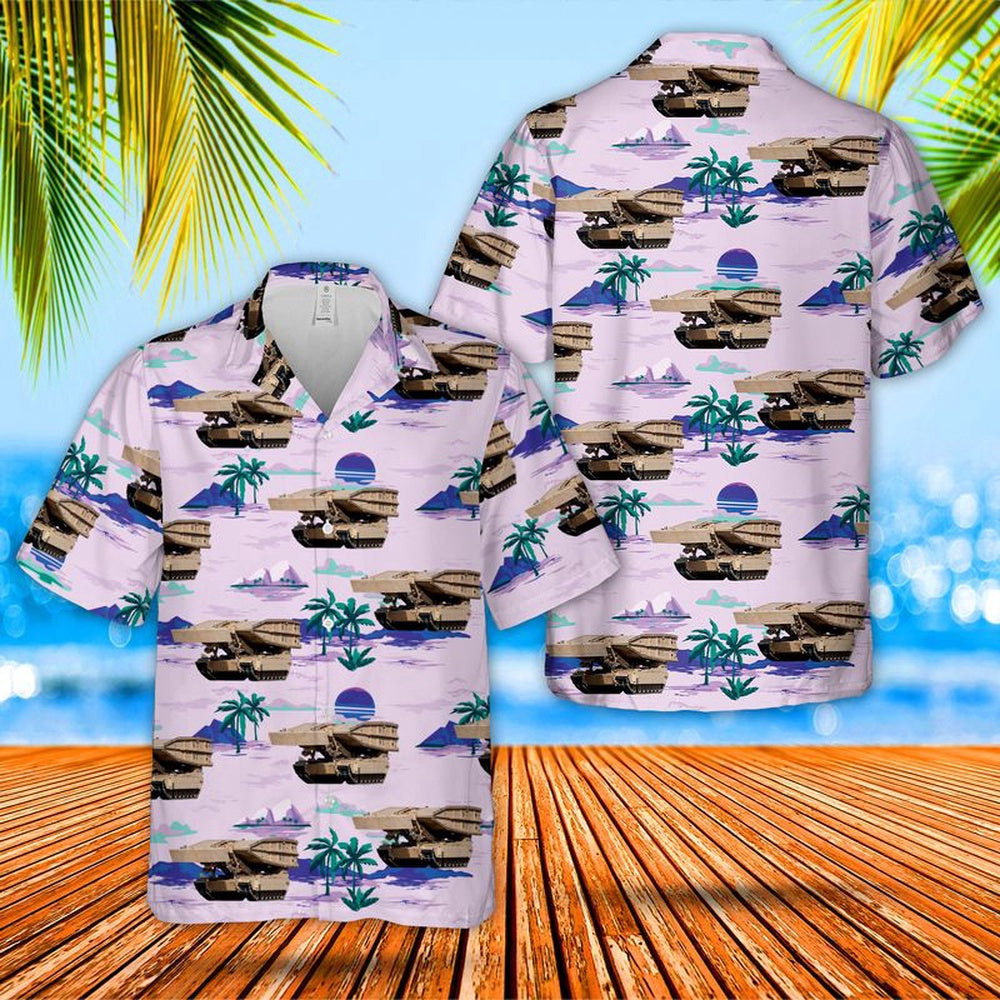 Army Hawaiian Shirt, US Army M1074 Joint Assault Bridge System Hawaiian Shirt, Veteran Hawaiian Shirts