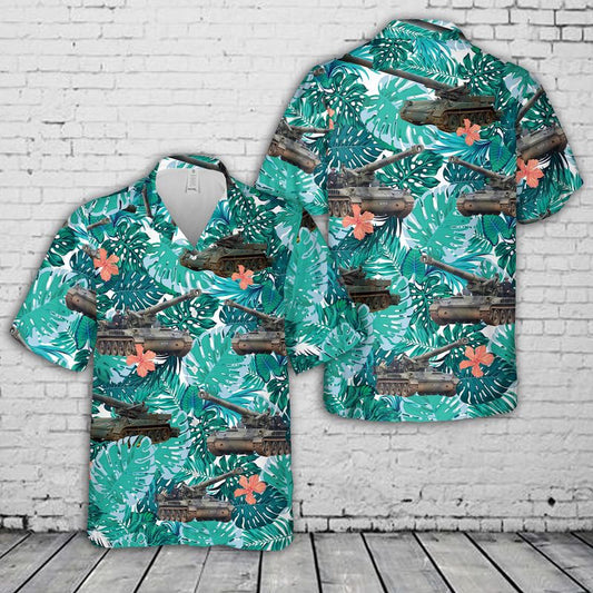 Army Hawaiian Shirt, US Army M110 howitzer Hawaiian Shirt, Veteran Hawaiian Shirts