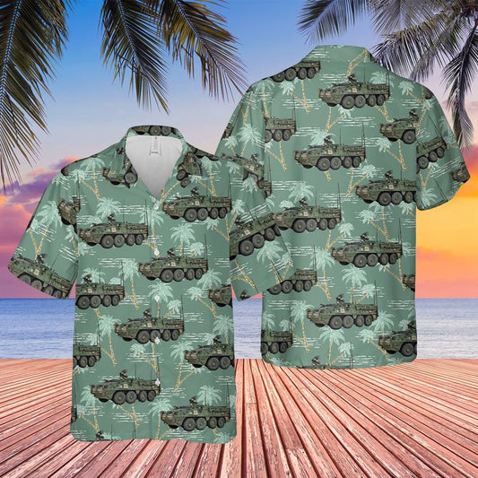 Army Hawaiian Shirt, US Army M1126 Stryker Infantry Carrier Vehicle (ICV) Hawaiian Shirt, Veteran Hawaiian Shirts