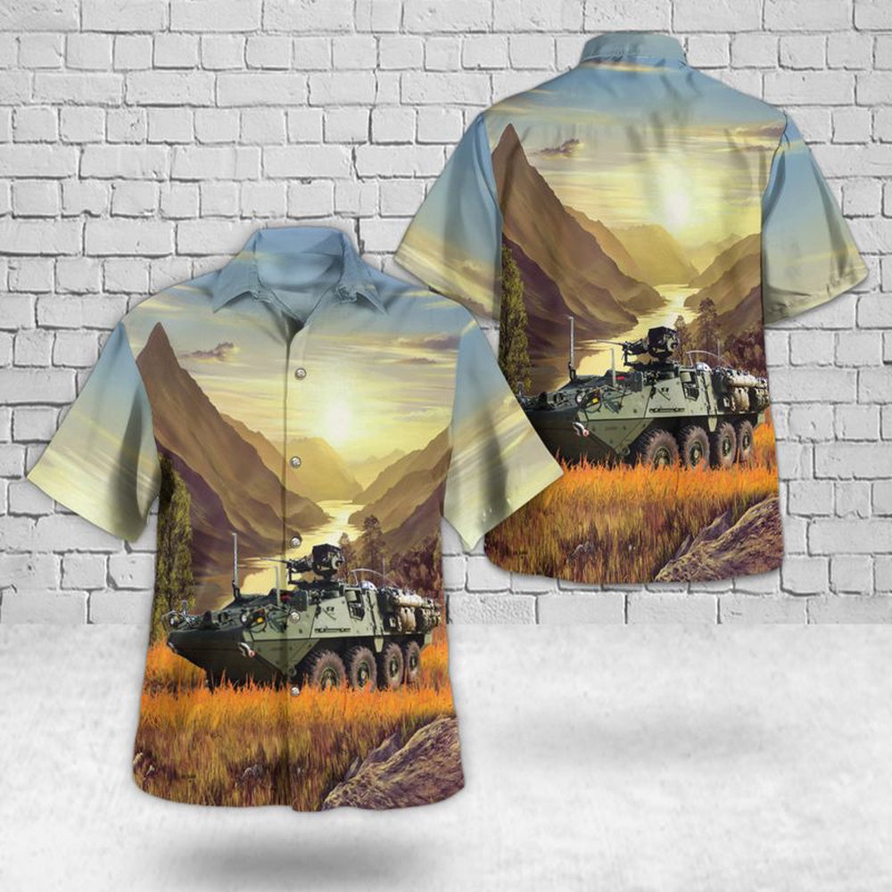 Army Hawaiian Shirt, US Army M1127 Reconnaissance Vehicle (RV) Hawaiian Shirt, Veteran Hawaiian Shirts