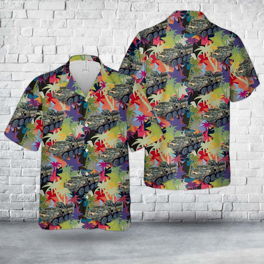 Army Hawaiian Shirt, US Army M1129 Stryker Mortar Carrier Hawaiian Shirt, Veteran Hawaiian Shirts