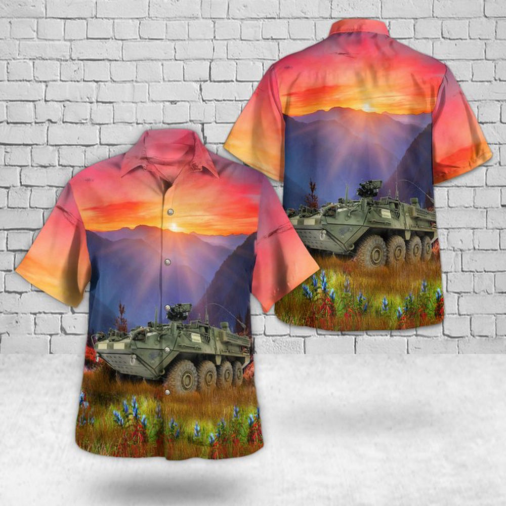 Army Hawaiian Shirt, US Army M1130 Command Vehicle (CV) Hawaiian Shirt, Veteran Hawaiian Shirts