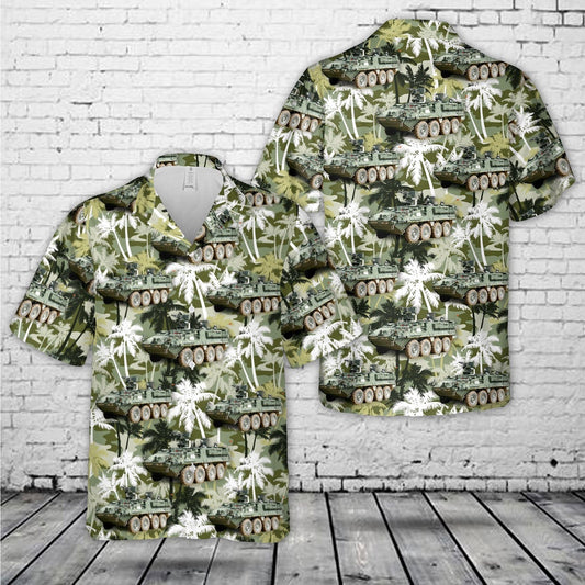 Army Hawaiian Shirt, US Army M1130 Stryker Command Vehicle Hawaiian Shirt, Veteran Hawaiian Shirts
