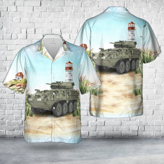 Army Hawaiian Shirt, US Army M1296 Stryker Dragoon Hawaiian Shirt, Veteran Hawaiian Shirts