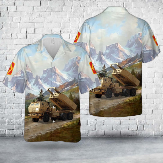 Army Hawaiian Shirt, US Army M142 HIMARS Of 75th Field Artillery Brigade Hawaiian Shirt, Veteran Hawaiian Shirts