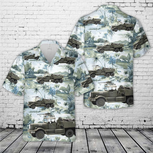 Army Hawaiian Shirt, US Army M19 Diamond T with trailer Hawaiian Shirt, Veteran Hawaiian Shirts