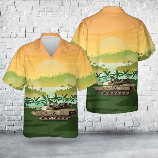 Army Hawaiian Shirt, US Army M1A1 ODS of the 5th Armoured Division Hawaiian Shirt, Veteran Hawaiian Shirts