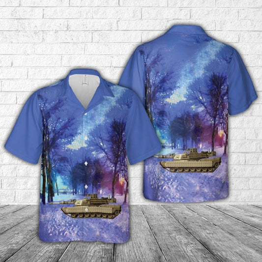 Army Hawaiian Shirt, US Army M1A2 TUSK I of the 26th Heavy Mechanized Infantry Division Hawaiian Shirt, Veteran Hawaiian Shirts