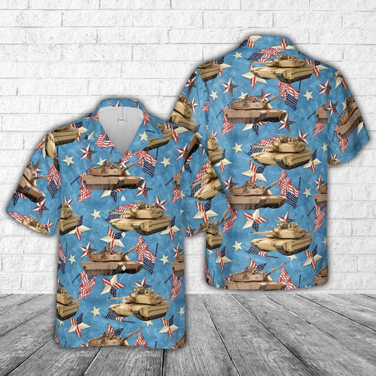Army Hawaiian Shirt, US Army M1 Abrams Tank, 4th Of July Hawaiian Shirt, Veteran Hawaiian Shirts