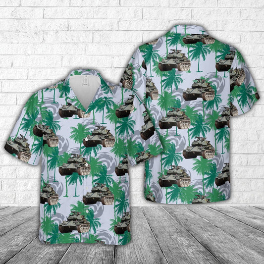 Army Hawaiian Shirt, US Army M24 Chaffee Tank Hawaiian Shirt, Veteran Hawaiian Shirts