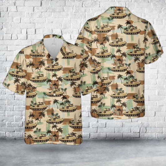 Army Hawaiian Shirt, US Army M2A2 Bradley IFV (Infantry Fighting Vehicle) Hawaiian Shirt, Veteran Hawaiian Shirts