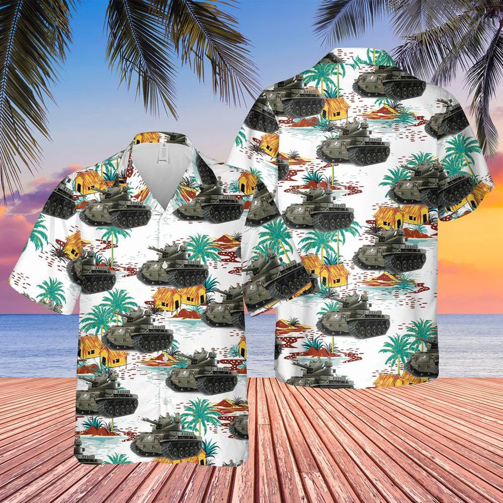 Army Hawaiian Shirt, US Army M42 Duster Hawaiian Shirt, Veteran Hawaiian Shirts
