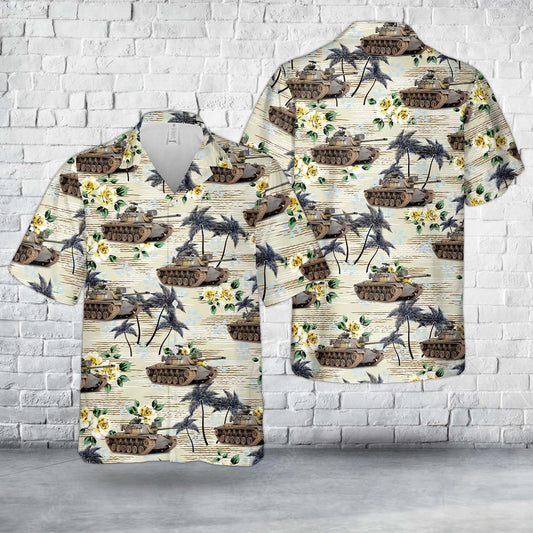 Army Hawaiian Shirt, US Army M48A1 Patton Vietnam war Hawaiian Shirt, Veteran Hawaiian Shirts