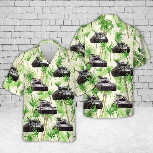 Army Hawaiian Shirt, US Army M4A3 Sherman Hawaiian Shirt, Veteran Hawaiian Shirts