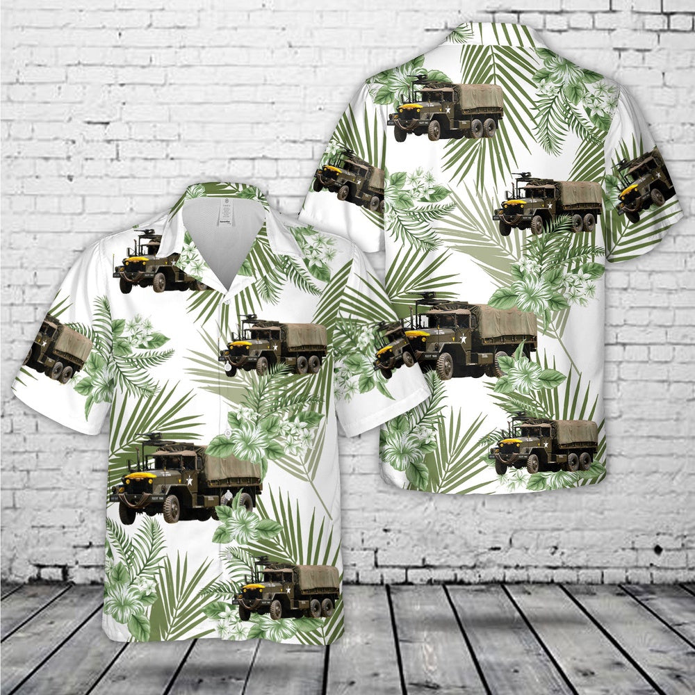Army Hawaiian Shirt, US Army M54 A2 6x6 Cargo Truck (1958) Hawaiian Shirt, Veteran Hawaiian Shirts