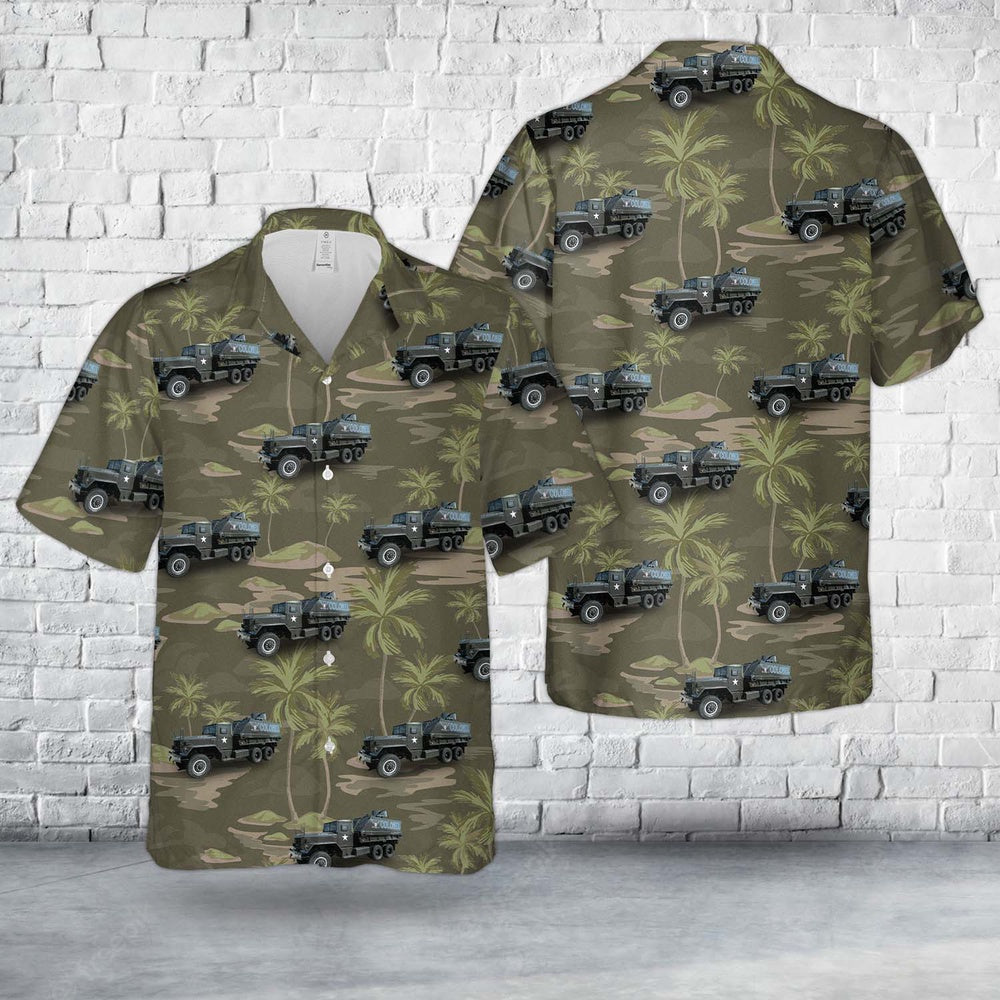 Army Hawaiian Shirt, US Army M54 with M113 Guntruck Colonel Hawaiian Shirt, Veteran Hawaiian Shirts