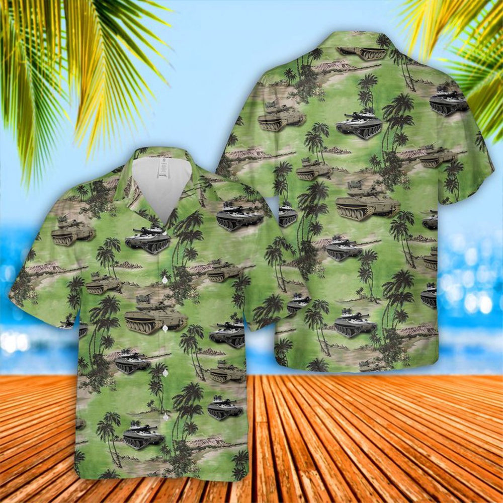 Army Hawaiian Shirt, US Army M551 Sheridan Hawaiian Shirt, Veteran Hawaiian Shirts