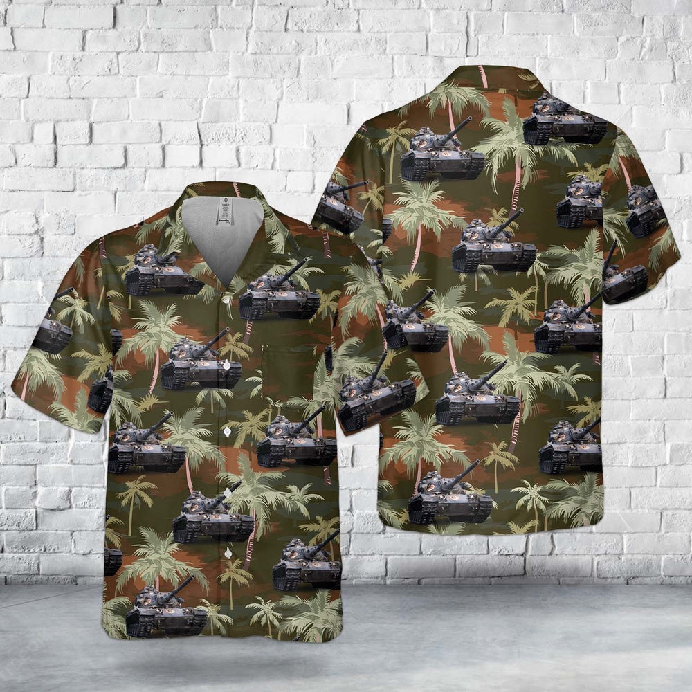 Army Hawaiian Shirt, US Army M60A3 of 3rd Battalion, 32nd Armor Pocket Hawaiian Shirt, Veteran Hawaiian Shirts