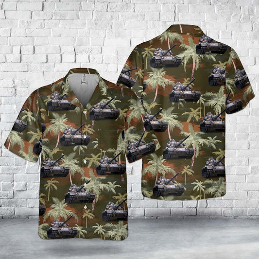 Army Hawaiian Shirt, US Army M60A3 of 3rd Battalion, 32nd Armor Pocket Hawaiian Shirt, Veteran Hawaiian Shirts