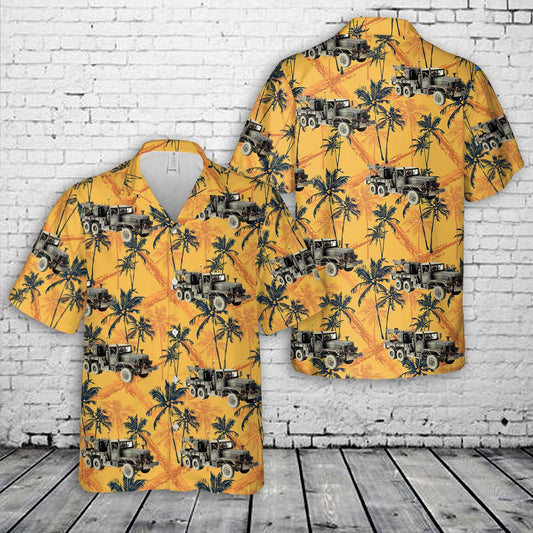 Army Hawaiian Shirt, US Army M816 Medium Wrecker Truck Hawaiian Shirt, Veteran Hawaiian Shirts