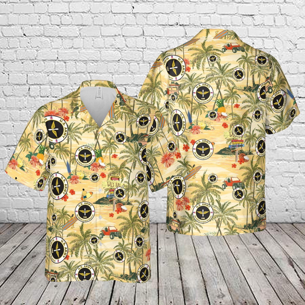 Army Hawaiian Shirt, US Army MOS 15S OH-58-D Helicopter Repairer Hawaiian Shirt, Veteran Hawaiian Shirts