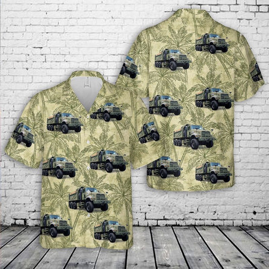 Army Hawaiian Shirt, US Army Mack Defense M917A3 Heavy Dump Trucks (HDTs) Hawaiian Shirt, Veteran Hawaiian Shirts