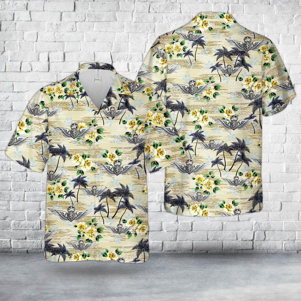 Army Hawaiian Shirt, US Army Master Flight Surgeon Badge Hawaiian Shirt, Veteran Hawaiian Shirts
